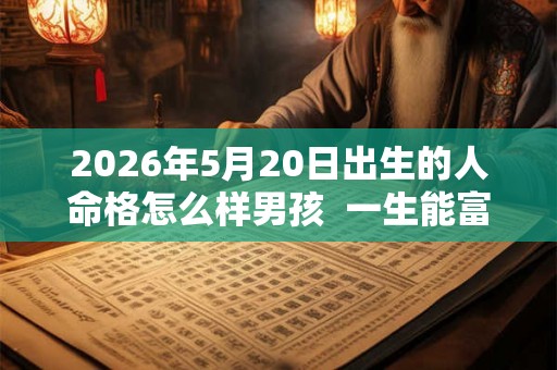 2026年5月20日出生的人命格怎么样男孩  一生能富贵吗