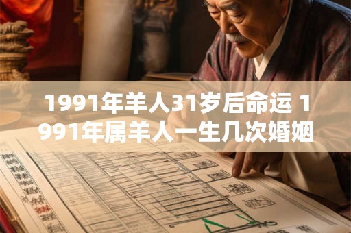1991年羊人31岁后命运 1991年属羊人一生几次婚姻