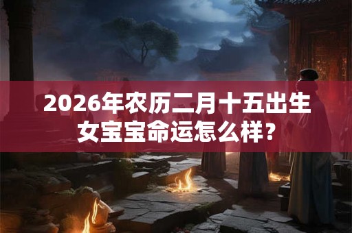 2026年农历二月十五出生女宝宝命运怎么样？