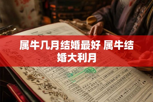 属牛几月结婚最好 属牛结婚大利月