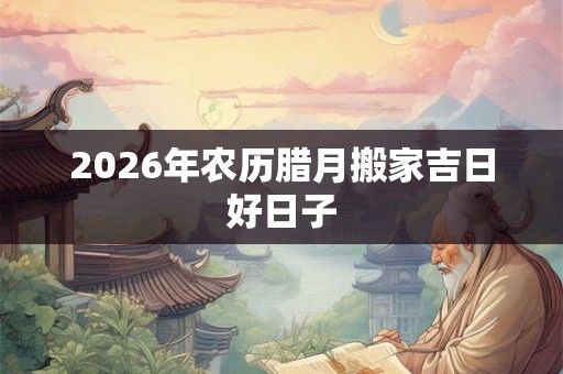 2026年农历腊月搬家吉日好日子