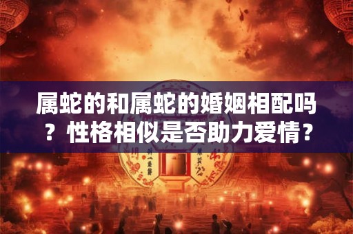 属蛇的和属蛇的婚姻相配吗？性格相似是否助力爱情？