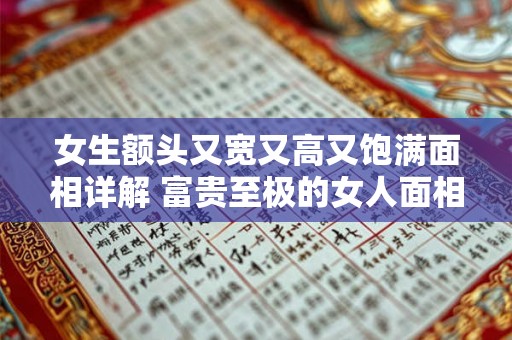女生额头又宽又高又饱满面相详解 富贵至极的女人面相
