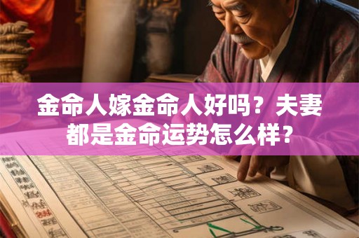 金命人嫁金命人好吗?夫妻都是金命运势怎么样? 金命人嫁金命人好吗?夫妻都是金命运势怎么样?