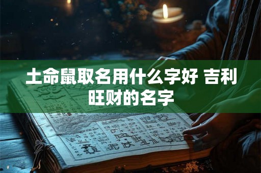 土命鼠取名用什么字好 吉利旺财的名字