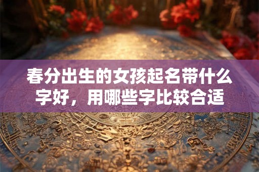 春分出生的女孩起名带什么字好，用哪些字比较合适