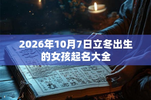 2026年10月7日立冬出生的女孩起名大全