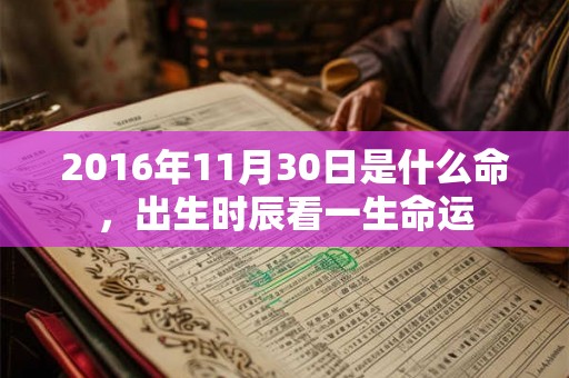 2016年11月30日是什么命，出生时辰看一生命运