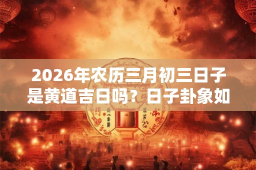 2026年农历三月初三日子是黄道吉日吗？日子卦象如何？