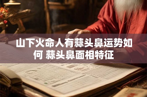 山下火命人有蒜头鼻运势如何 蒜头鼻面相特征