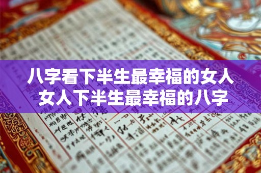 八字看下半生最幸福的女人 女人下半生最幸福的八字是