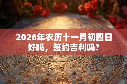 2026年农历十一月初四日好吗，签约吉利吗？