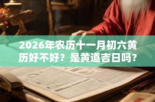 2026年农历十一月初六黄历好不好？是黄道吉日吗？