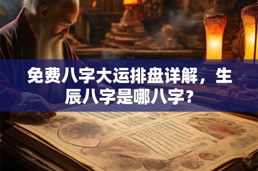 免费八字大运排盘详解,生辰八字是哪八字? 免费八字大运排盘详解,生辰八字是哪八字?