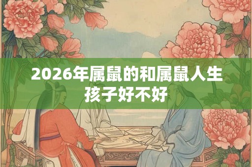 2026年属鼠的和属鼠人生孩子好不好