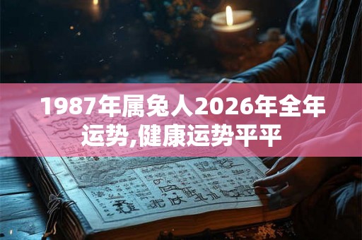 1987年属兔人2026年全年运势,健康运势平平