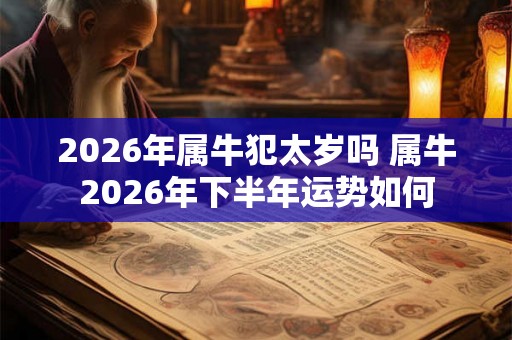 2026年属牛犯太岁吗 属牛2026年下半年运势如何