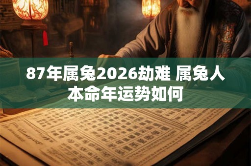 87年属兔2026劫难 属兔人本命年运势如何
