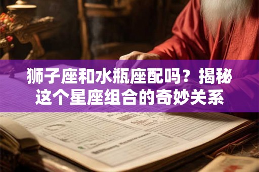 狮子座和水瓶座配吗？揭秘这个星座组合的奇妙关系