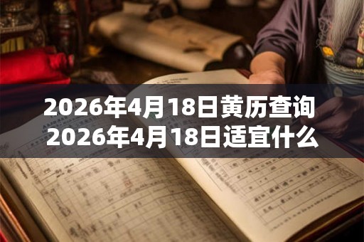 2026年4月18日黄历查询 2026年4月18日适宜什么事情