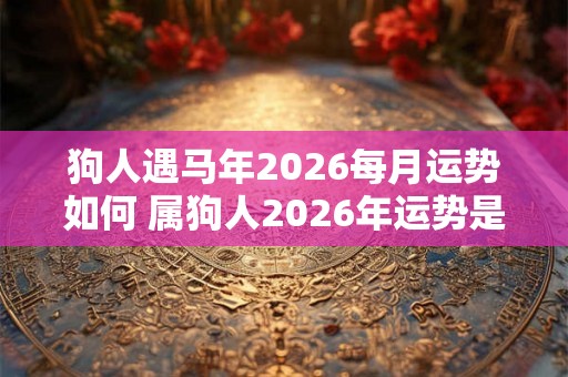 狗人遇马年2026每月运势如何 属狗人2026年运势是好是坏