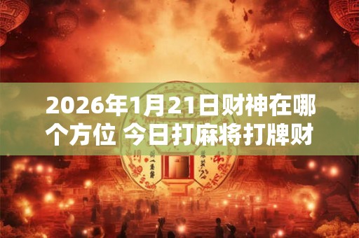 2026年1月21日财神在哪个方位 今日打麻将打牌财运方位
