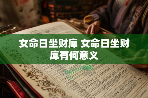 女命日坐财库 女命日坐财库有何意义
