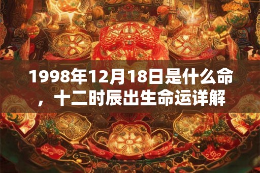 1998年12月18日是什么命，十二时辰出生命运详解