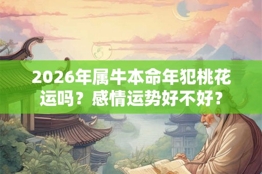 2026年属牛本命年犯桃花运吗？感情运势好不好？
