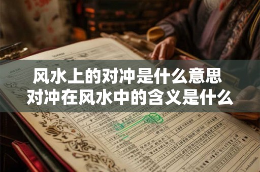 风水上的对冲是什么意思 对冲在风水中的含义是什么