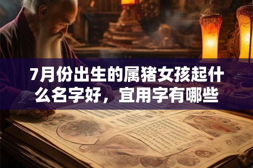 7月份出生的属猪女孩起什么名字好，宜用字有哪些