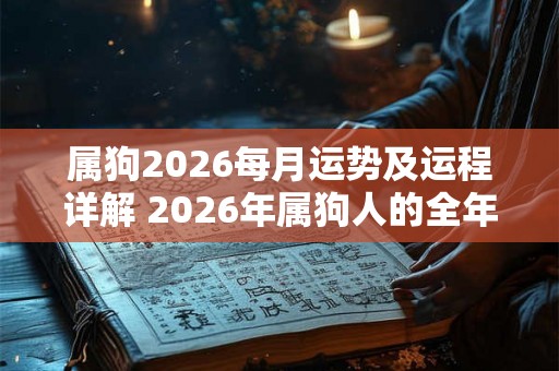 属狗2026每月运势及运程详解 2026年属狗人的全年运势