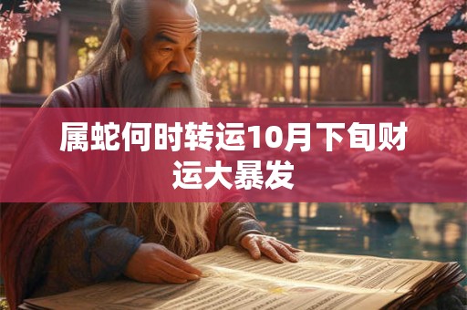 属蛇何时转运10月下旬财运大暴发 属蛇何时转运10月下旬财运大暴发
