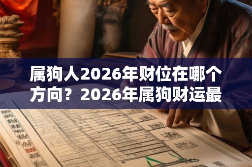 属狗人2026年财位在哪个方向？2026年属狗财运最旺的月份