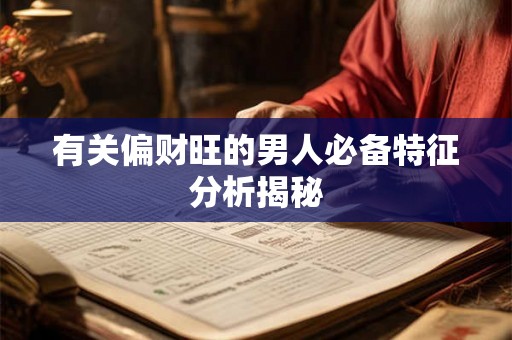 有关偏财旺的男人必备特征分析揭秘