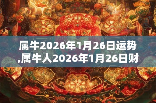 属牛2026年1月26日运势,属牛人2026年1月26日财运,生肖牛2026年1月26日运势