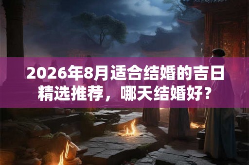 2026年8月适合结婚的吉日精选推荐，哪天结婚好？