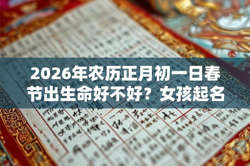 2026年农历正月初一日春节出生命好不好？女孩起名