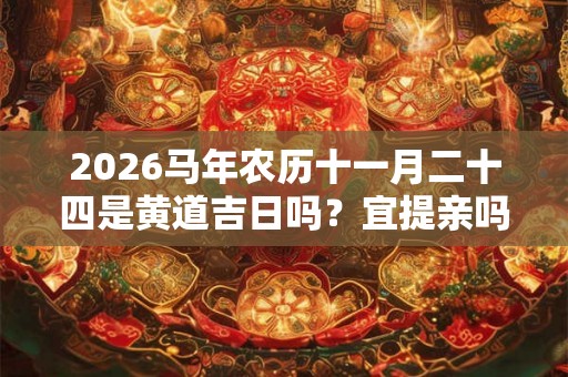 2026马年农历十一月二十四是黄道吉日吗?宜提亲吗 2026马年农历十一月二十四是黄道吉日吗?宜提亲吗