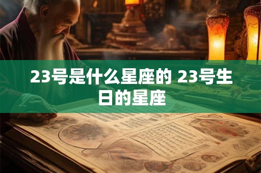 23号是什么星座的 23号生日的星座