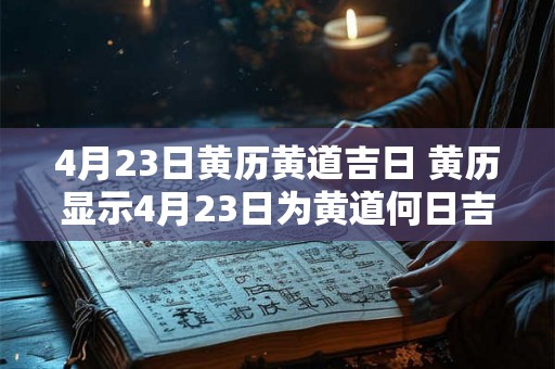 4月23日黄历黄道吉日 黄历显示4月23日为黄道何日吉