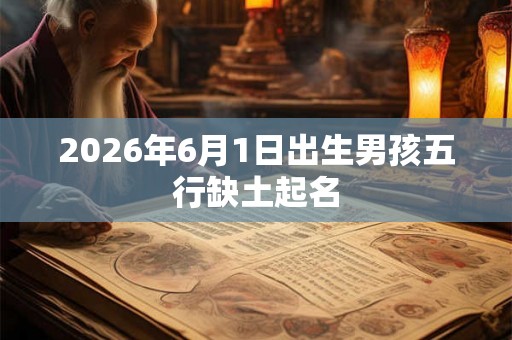 2026年6月1日出生男孩五行缺土起名