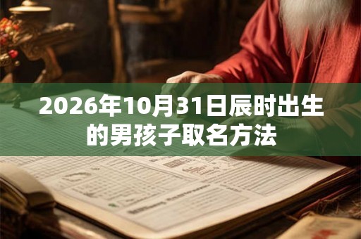 2026年10月31日辰时出生的男孩子取名方法
