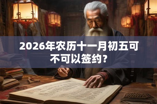 2026年农历十一月初五可不可以签约？