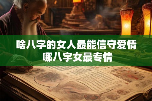 啥八字的女人最能信守爱情 哪八字女最专情