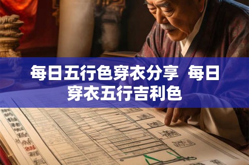 每日五行色穿衣分享  每日穿衣五行吉利色