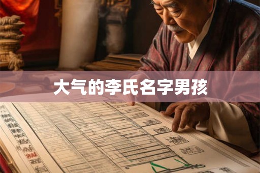 大气的李氏名字男孩
