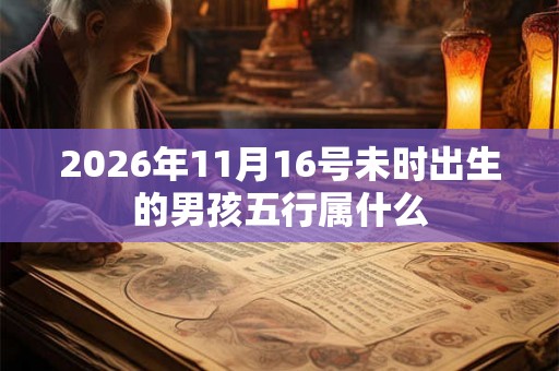 2026年11月16号未时出生的男孩五行属什么