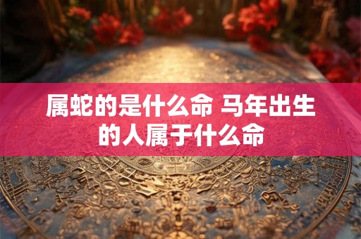 属蛇的是什么命 马年出生的人属于什么命