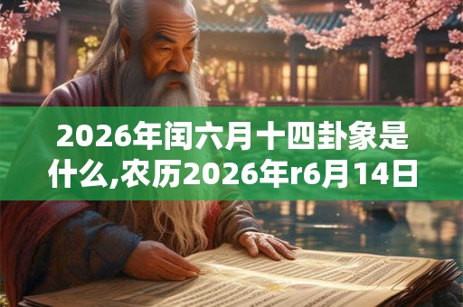 2026年闰六月十四卦象是什么,农历2026年r6月14日卦象